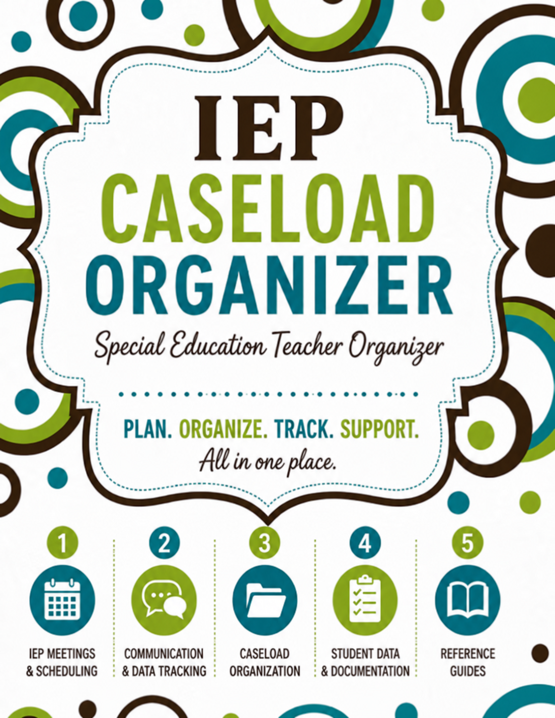 IEP Caseload Organizer Brown & Green Edition cover